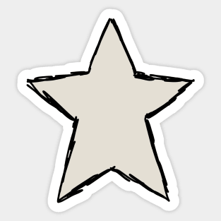 Sketchy Pickle Star Sticker